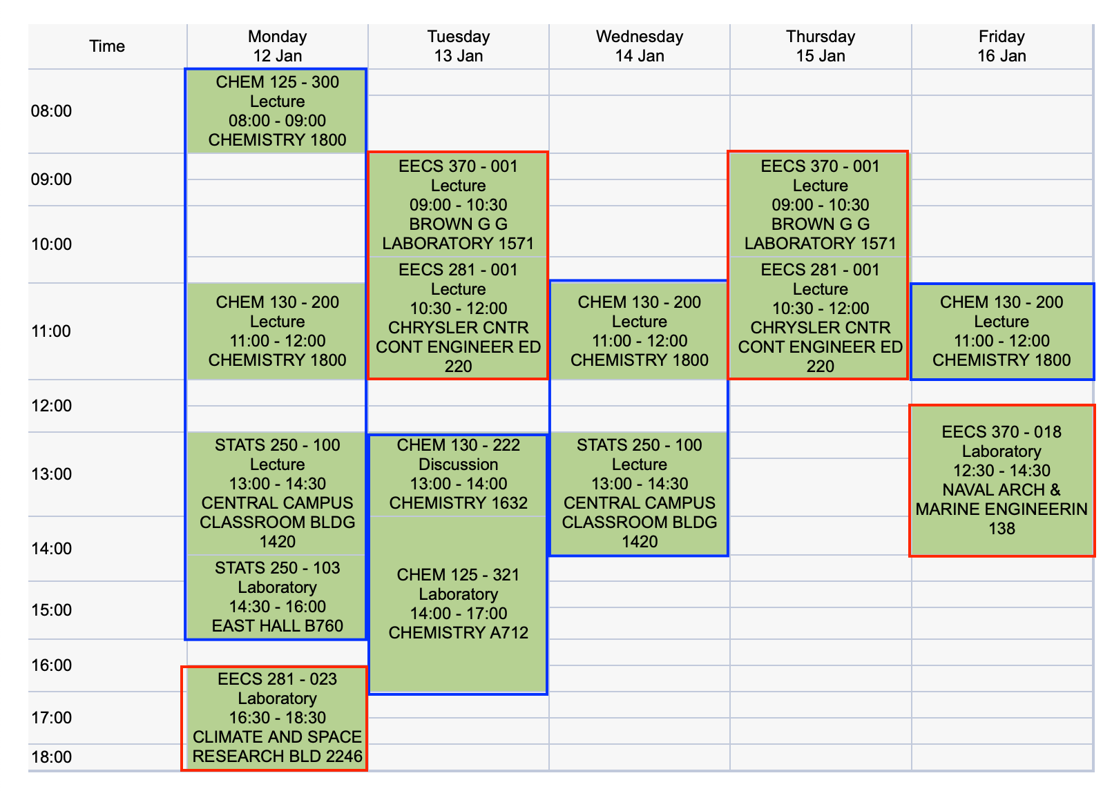 Schedule